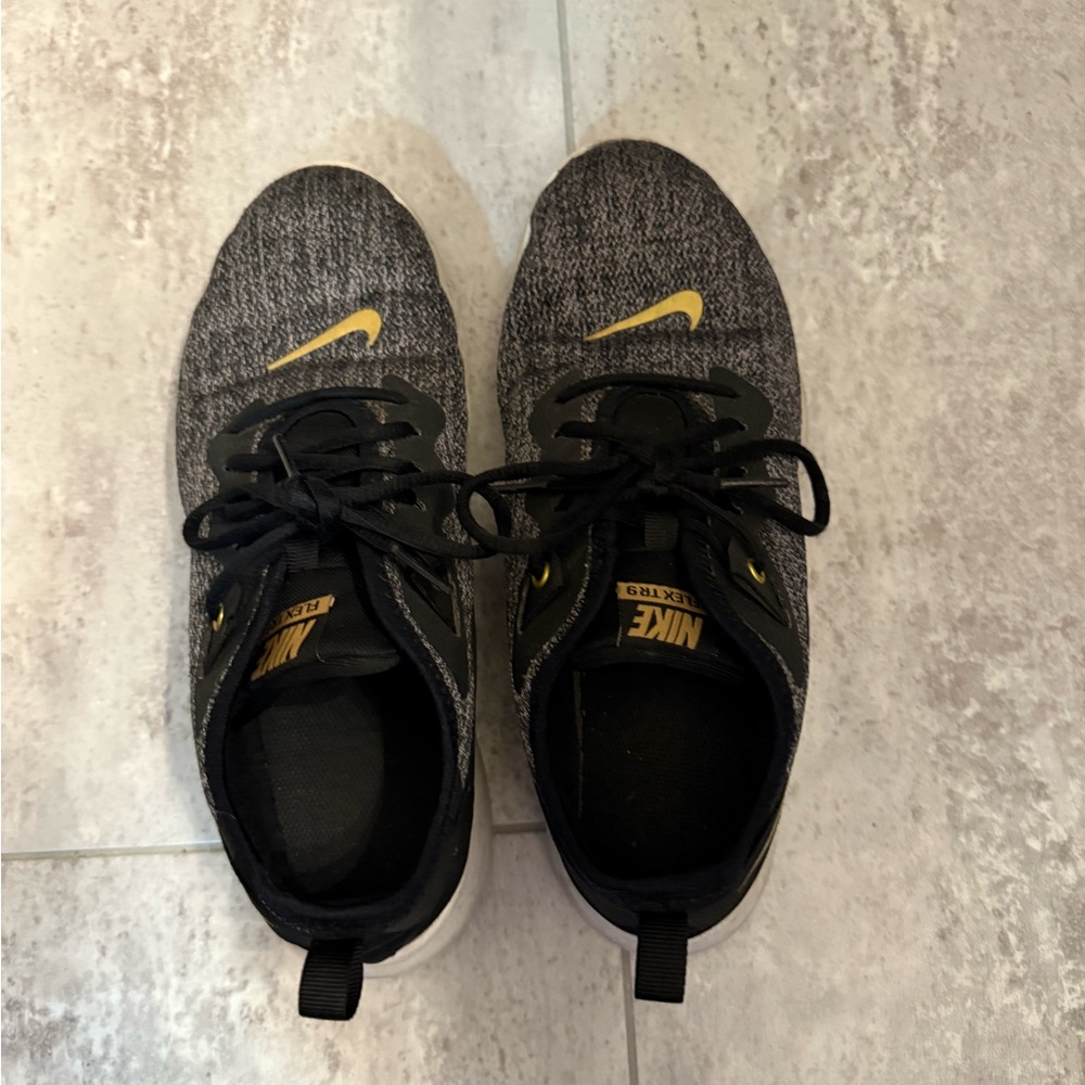 Nike Black and Gold Athletic Shoes